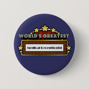 Die bestste medizinische Empfangsdame der Welt Button