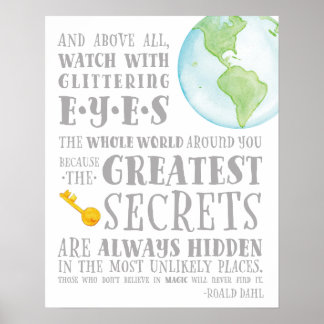 Die beststen Geheimnisse sind immer Roald Dahl ver Poster