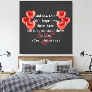 ".. die beststen in der Liebe." Christlich Leinwanddruck