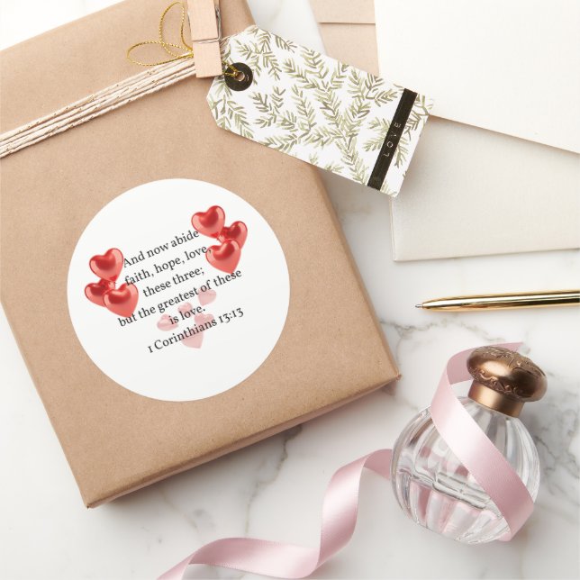 ".. die beststen in der Liebe." Christlich Runder Aufkleber (Schenken)