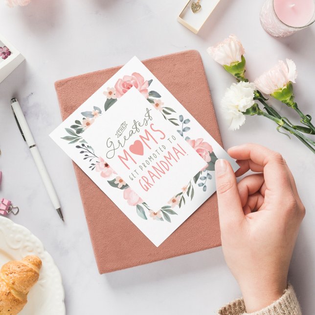 Die Beststen Mamas werden für Oma Floral werben Karte (Von Creator hochgeladen)