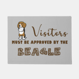 Die Besucher müssen von der Haustür des Beagle zug Fußmatte
