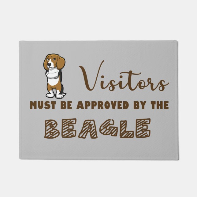 Die Besucher müssen von der Haustür des Beagle zug Fußmatte (Vorderseite)