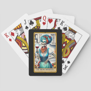Die Betrunkene Skeleton Tarot Poker Card der Hausf Spielkarten