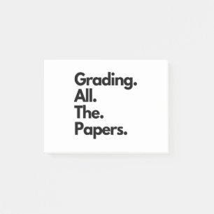 Die Bewertung aller Papers Funny Teacher Meme Post-it Klebezettel