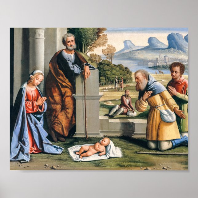 Die Bewunderung der Hirten - Weihnachten Poster (Vorne)