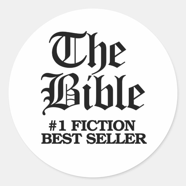 Die Bibel: #1 Fiktion Bester Verkäufer Runder Aufkleber (Vorderseite)