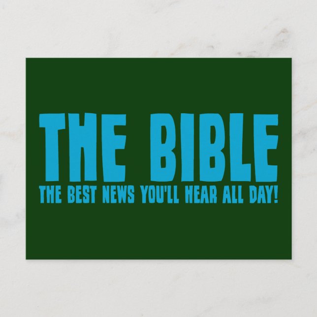Die Bibel: die beste Nachricht, die Sie den ganzen Postkarte (Vorderseite)