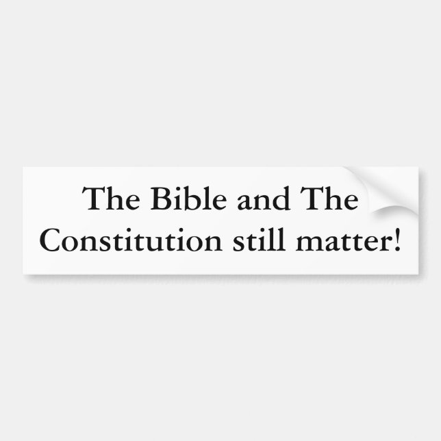 Die Bibel und die Konstitution sind noch von Autoaufkleber (Vorne)