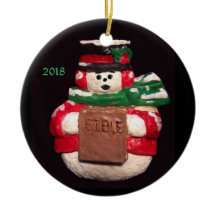 DIE BIBLE SNOWMAN 2018 KOLLEKTIBLE ORNAMENT