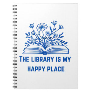Die Bibliothek ist mein glücklicher Ort - Inspirat Notizblock