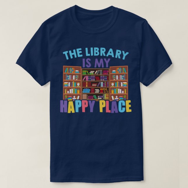Die Bibliothek ist mein schönes Buch, das ich über T-Shirt (Design vorne)