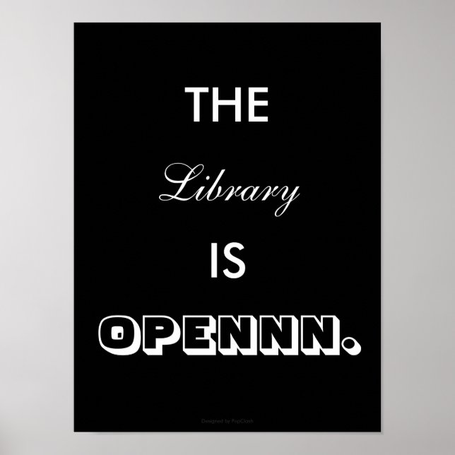 Die Bibliothek ist offen - Poster (Vorne)