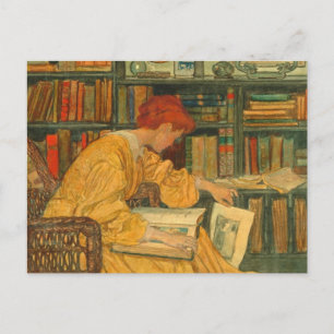 Die Bibliothek von Elizabeth Shippen Postkarte
