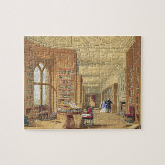 Die Bibliothek, Windsor Schloss, 1838 (Farbelitho) (Horizontal)