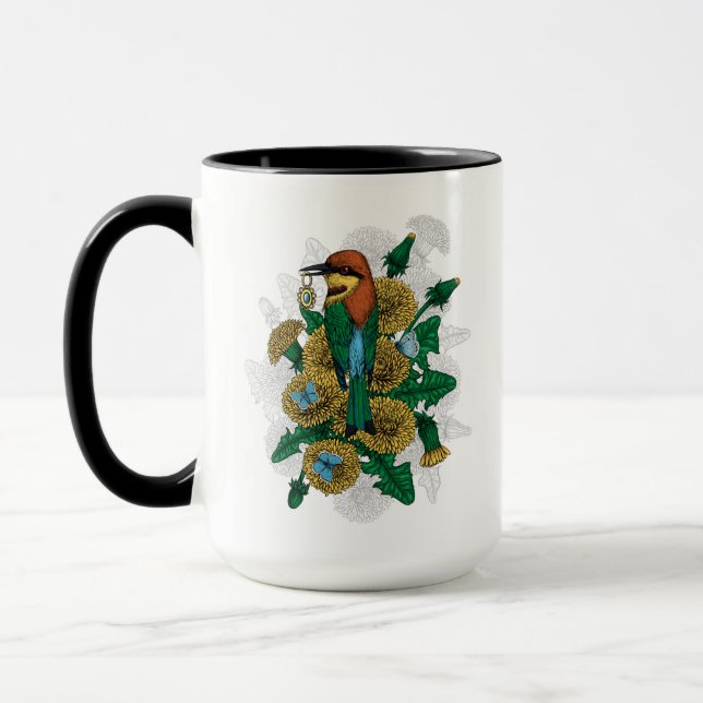 Die Biene isst mit dem goldenen Anhänger Tasse (Links)