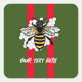 Die Biene Quadratischer Aufkleber