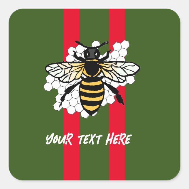 Die Biene Quadratischer Aufkleber (Vorderseite)