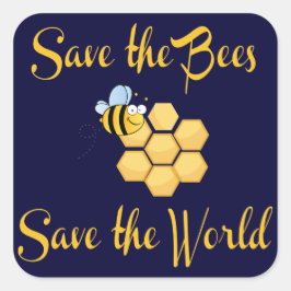 Die Bienen Rettete die Welt Quadratischer Aufkleber