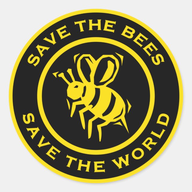 Die Bienen Rettete die Welt Runder Aufkleber (Vorderseite)