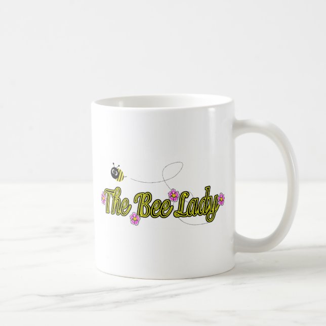 die Bienendame mit Blumen Kaffeetasse (Rechts)