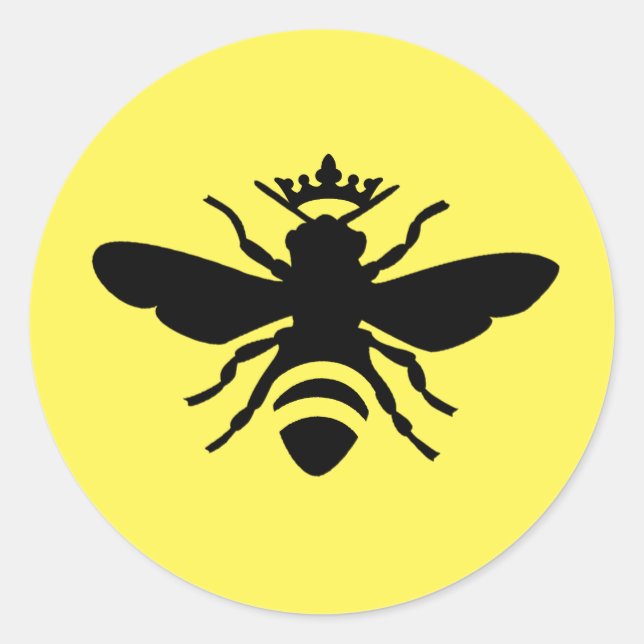Die Bienenkönigin, Rett die Bienen! Runder Aufkleber (Vorderseite)
