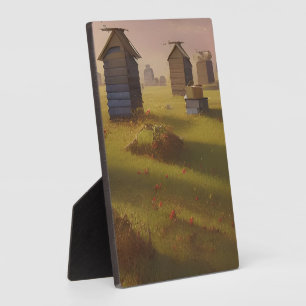 Die Bienenstöcke Pastoral Art Tabletop Fotoplatte