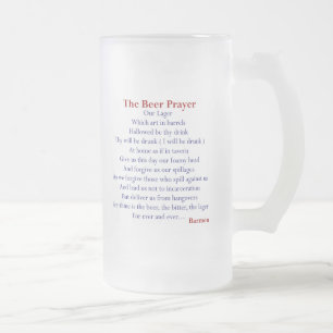 Die Bier-Gebets-Bier-Tasse! Mattglas Bierglas