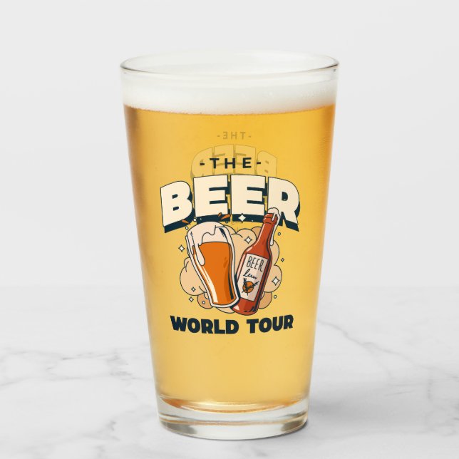 Die Bier-Welt-Tour Glas (Rückseite (gefüllt))