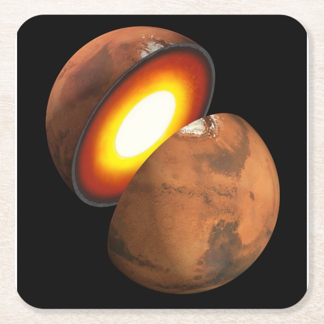 Die Bildung von Rocky Bodies im Sonnensystem. Rechteckiger Pappuntersetzer (Vorderseite)