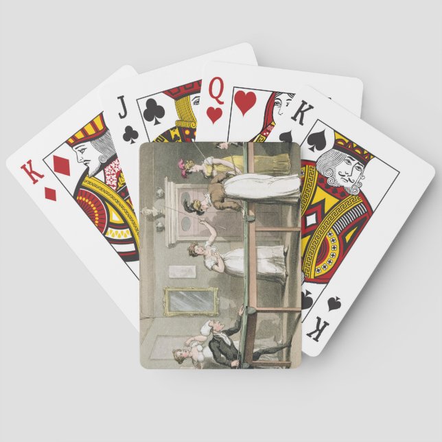 Die Billiard Tabelle, von "Die Tour der Dr Syntax  Spielkarten (Rückseite)