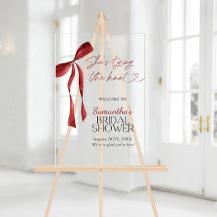 Die Bindung des Brautparty "KNOW BOW" Acrylschild