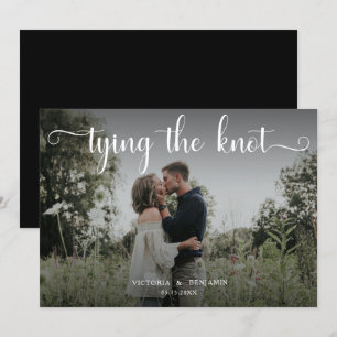 Die Bindung des Knot-Foto-Overlays Moderne Minimal Einladung