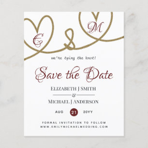 Die Bindung des Knotens Save the Date des modernen