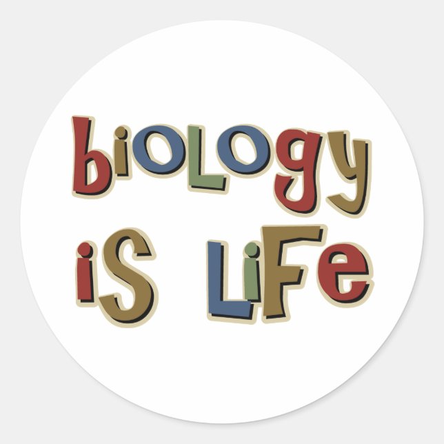 Die Biologie ist der lebendige Funny Pub Runder Aufkleber (Vorderseite)