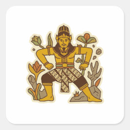 Die bittere Zunge (Serunting Sakti) Quadratischer Aufkleber