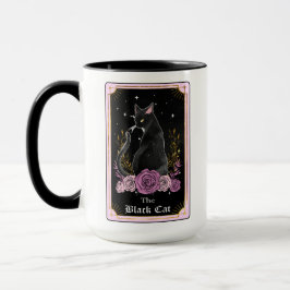 Die Black Cat Tarot Card Rosa Hexe Celestie Tasse