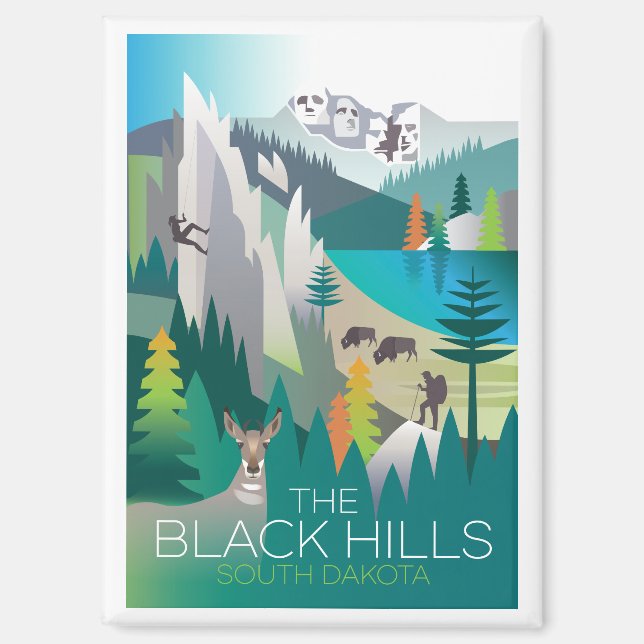 Die Black Hills, South Dakota Kühlschrank Magnet (Vorderseite)