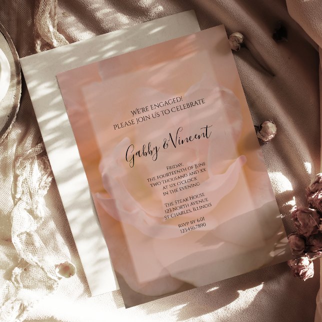 Die blass rosa rosa Blütenoptik-Party Einladung (Von Creator hochgeladen)