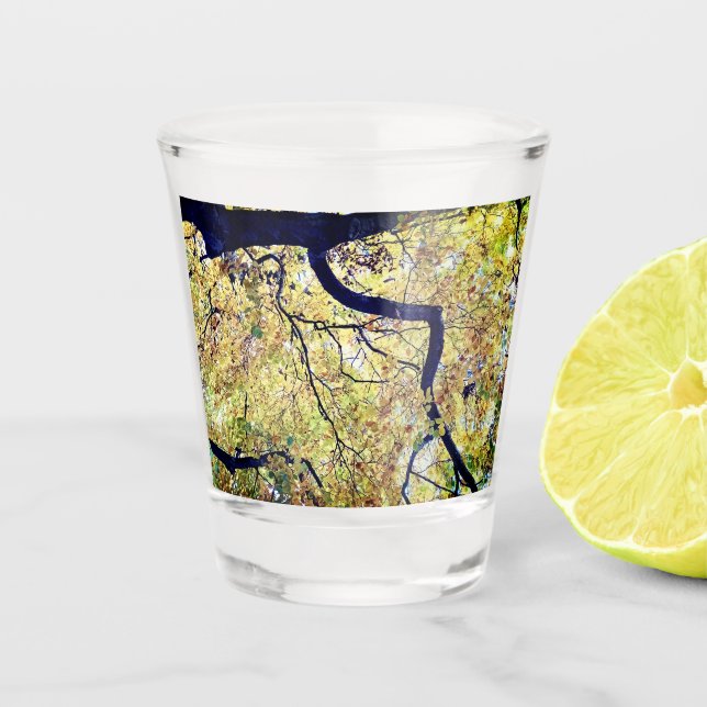 Die Blätter ändern sich Schnapsglas (Vorderseite)