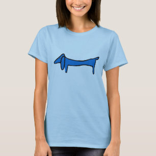 Die blaue Dackel T-Shirt