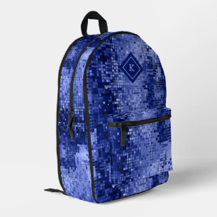 Die blaue Diskothek spiegelt das Muster des Glitze Bedruckter Rucksack