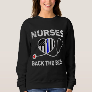 Die blaue dünne blaue Linie, die Stethosco Sweatshirt