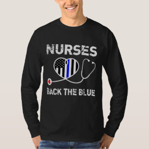 Die blaue dünne blaue Linie, die Stethosco T-Shirt