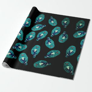 Die blaue Eule Geschenkpapier