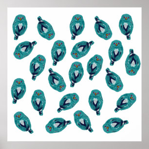 Die blaue Eule Poster