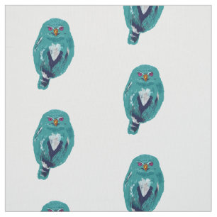 Die blaue Eule Stoff