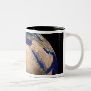 Die blaue folgende Generations-Marmorierungerde 3 Zweifarbige Tasse