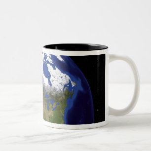 Die blaue folgende Generations-Marmorierungerde 5 Zweifarbige Tasse