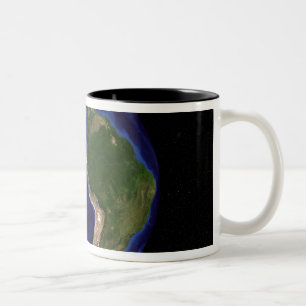 Die blaue folgende Generations-Marmorierungerde 8 Zweifarbige Tasse